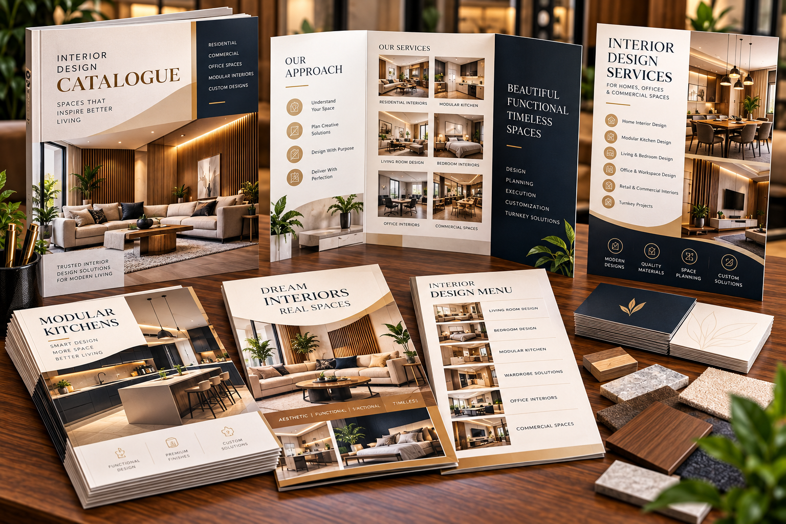 Graphic design including catalogue, brochure, flyer and menu design